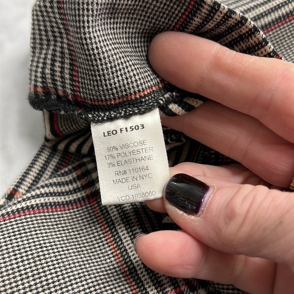 Avenue Montaigne Leo Plaid Crop Flare Size 10 - Picture 8 of 8